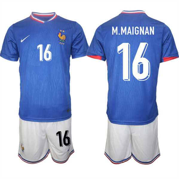 Men's France #16 Steve Mandanda Blue 2024-25 Home Soccer Jersey Suit,We sell and wholesale Men's France #16 Steve Mandanda Blue 2024-25 Home Soccer Jersey Suit on line form chian!